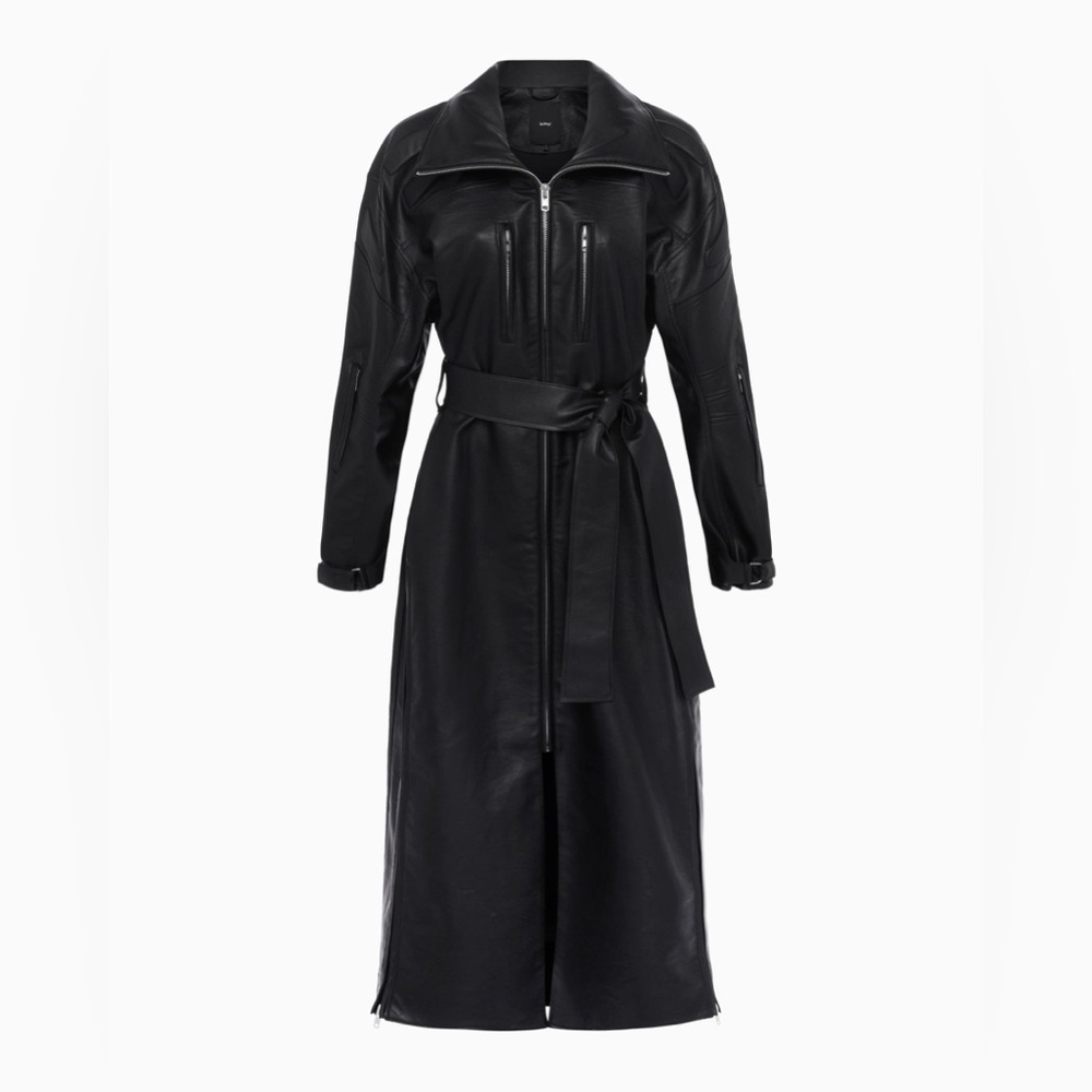 KHY x Namilia Faux Leather Trench NWOT